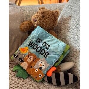 Spark Create Imagine In The Woods Soft Cloth Baby Book Crinkle Sensory Toy OM+